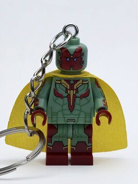Marvel Vision Minifigure Keychain Custom Collectible Figure